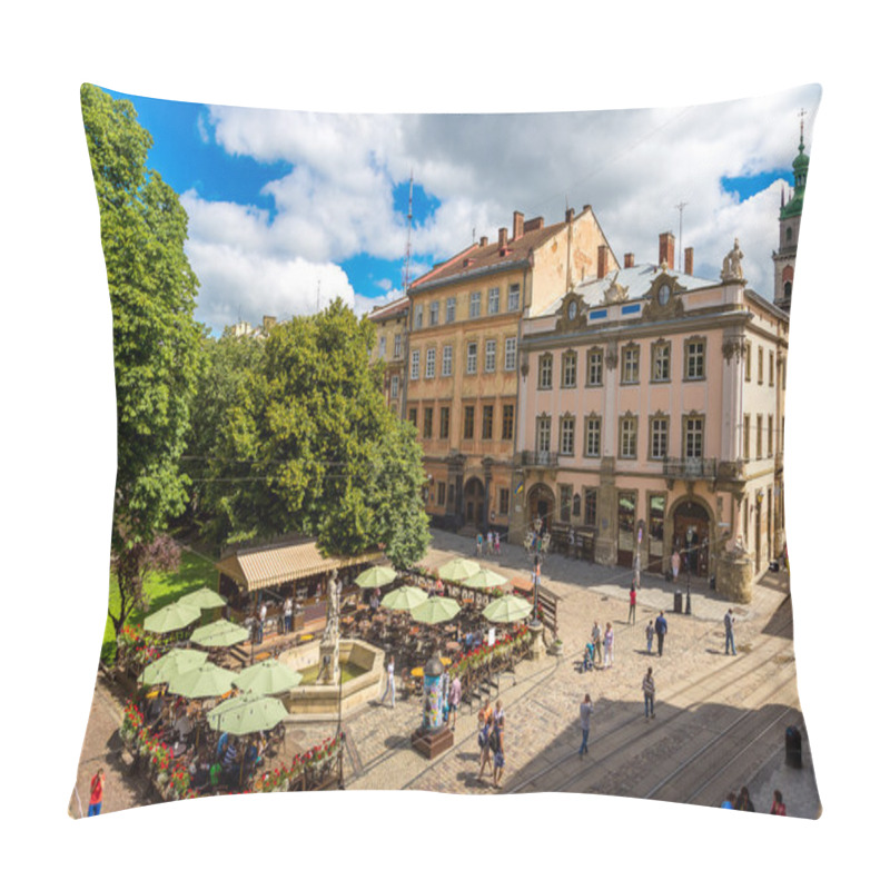 Personality  Rynok Square In Lviv In Day Pillow Covers