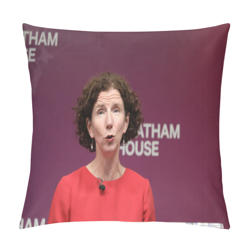 Personality  UK Minister Of State For Development Anneliese Dodds Speaking At Chatham House About The Labour Governments Development Priorities, On 17 October, 2024 Pillow Covers