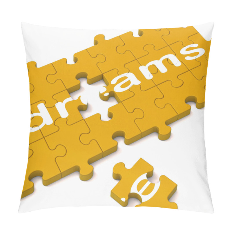 Personality  Dreams Puzzle Showing Inspiration And Wishes Pillow Covers