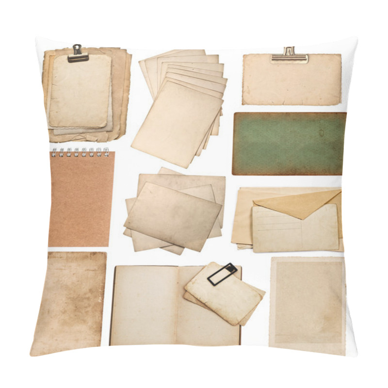 Personality  Set Of Various Old Paper Sheets Pillow Covers