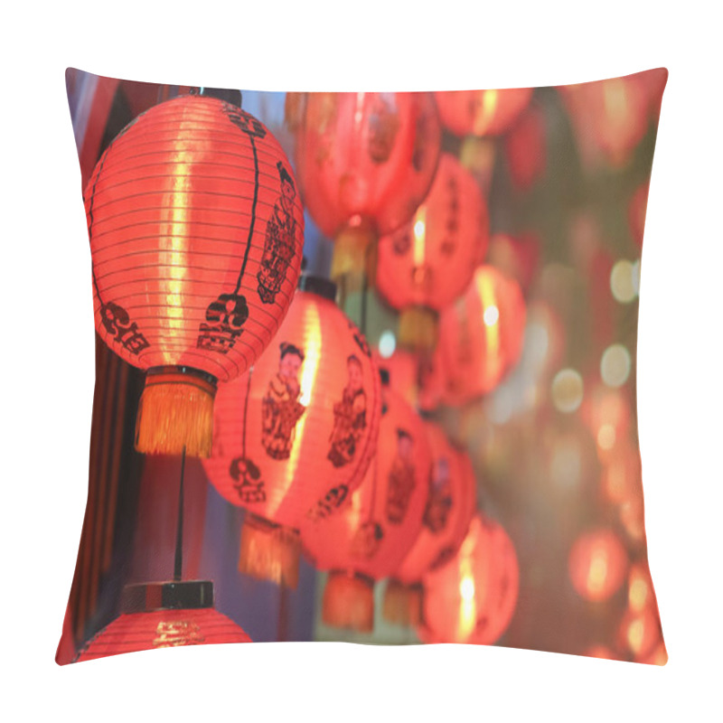 Personality  Chinese New Year Lanterns In Chinatown. Pillow Covers