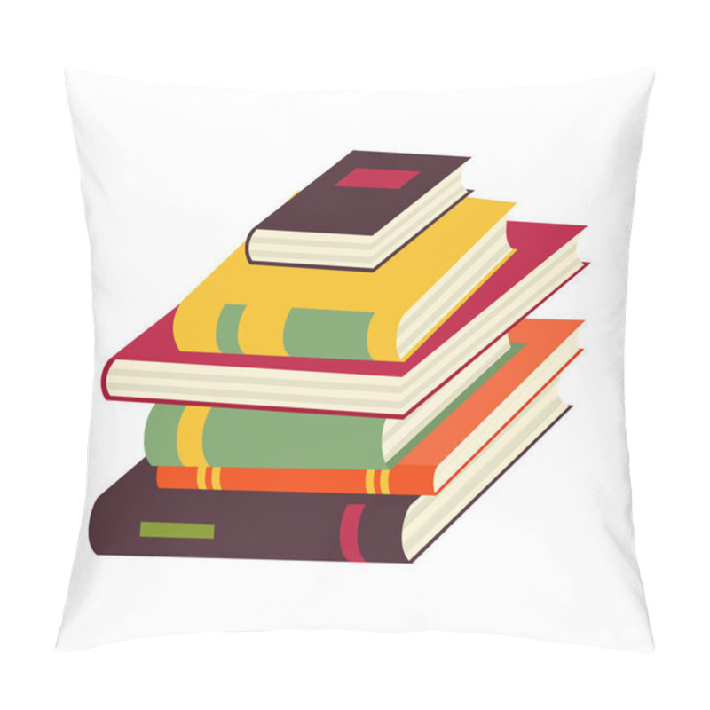 Personality  Vector Book Icon. Books In Various Angles Pillow Covers