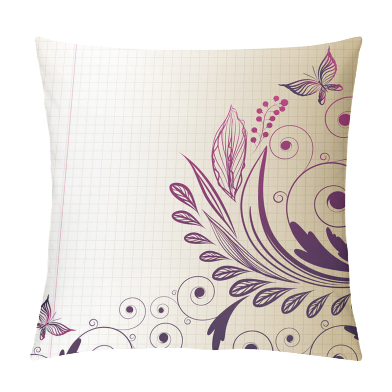 Personality  EPS10 Vector Sketch Flower Pillow Covers