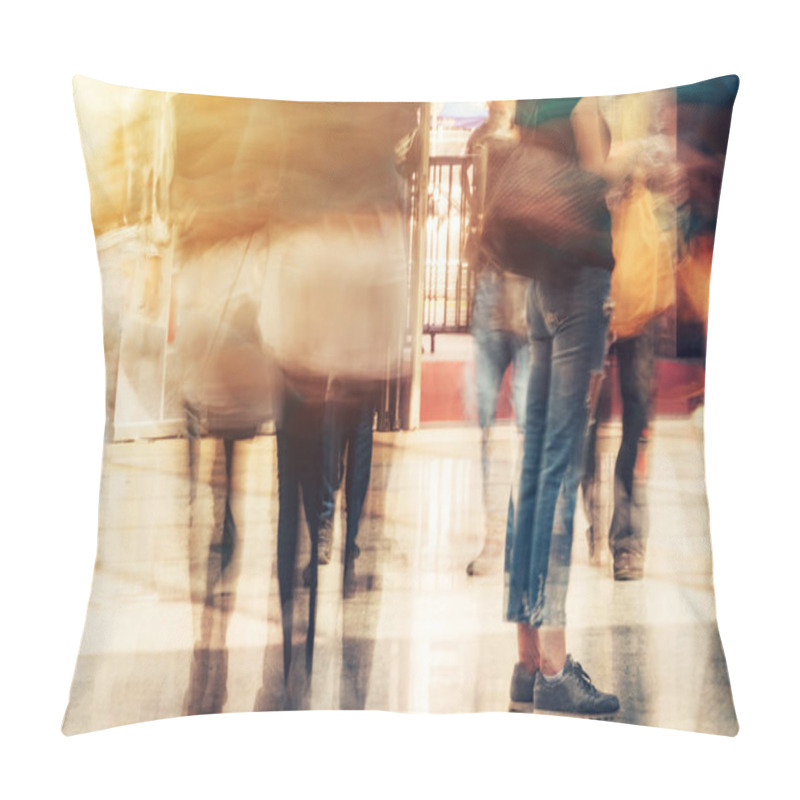 Personality  Motion Blur People Crowd Pillow Covers