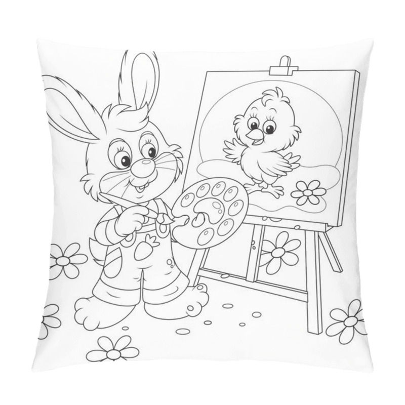 Personality  Easter Bunny Drawing Pillow Covers