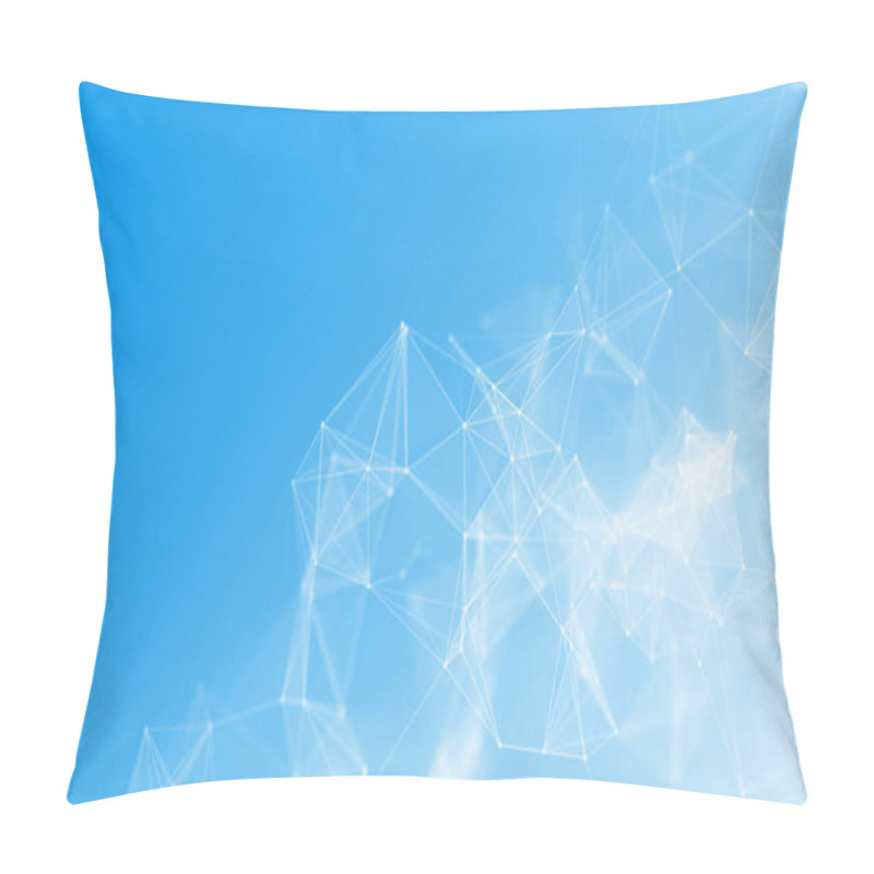 Personality  Computer Geometric Digital Connection Structure. Business Inteligence Technology Background. Binary Code Algorithms Deep Learning. Abstract 3D Rendering. Artificial Intelligence Pillow Covers