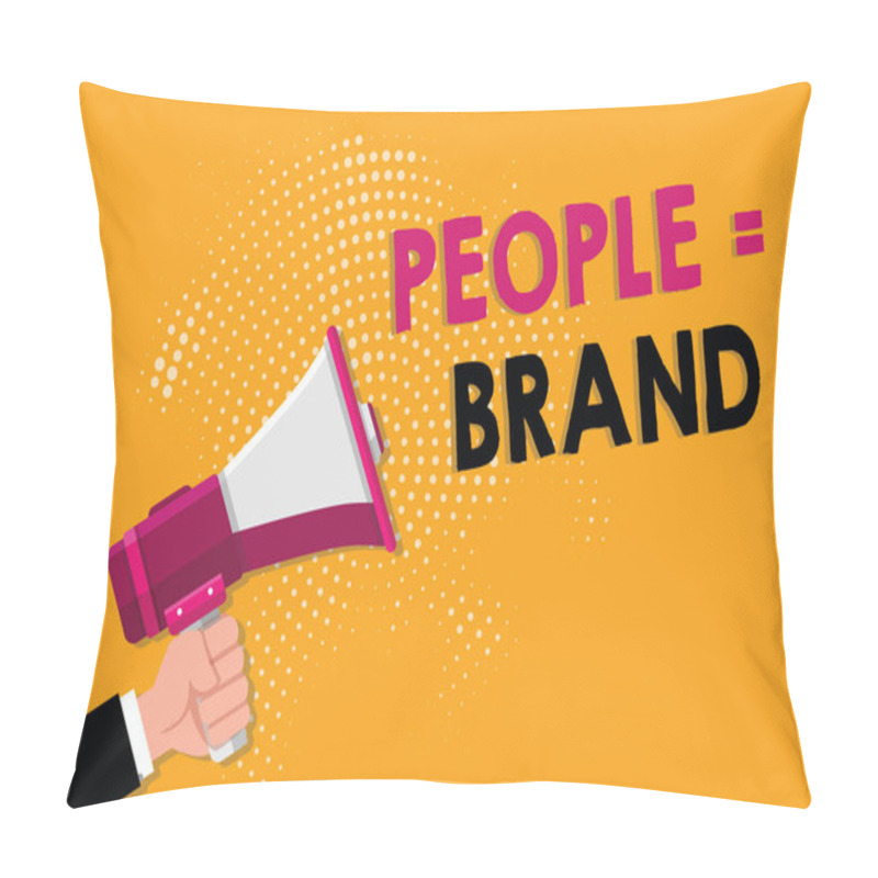 Personality  Word Writing Text People Equal Brand. Business Concept For Personal Branding Defining Personality Through The Labels Pillow Covers