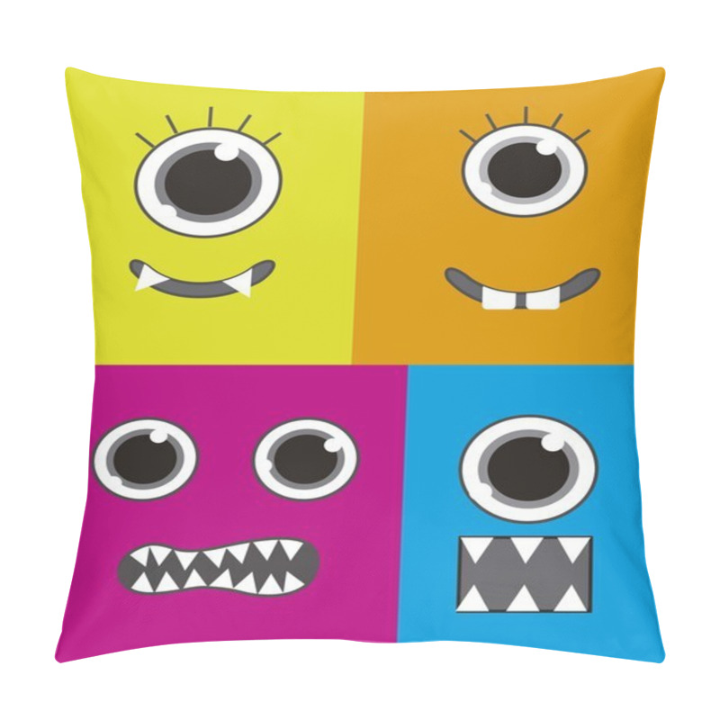 Personality  Monsters Faces Pillow Covers