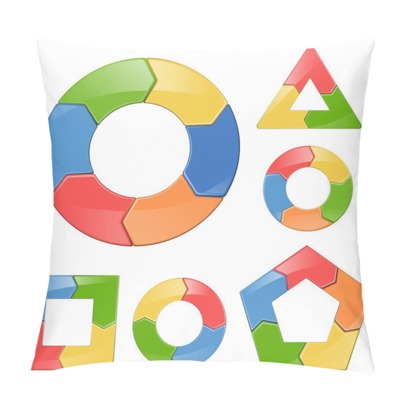 Personality  Vector System Cycle Set 3 Pillow Covers