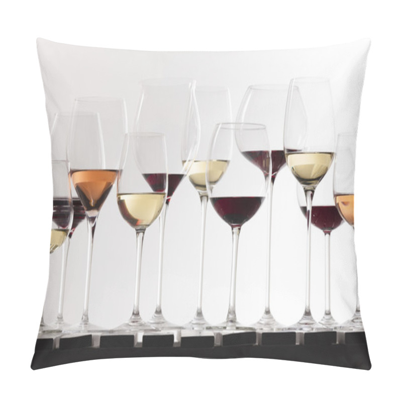 Personality  Still Life Of Wine Glasses With Wine Pillow Covers