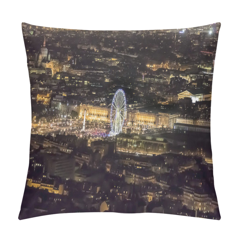 Personality  Aerial View Of The Luxor Obelisk And Ferris Wheel In Paris Pillow Covers