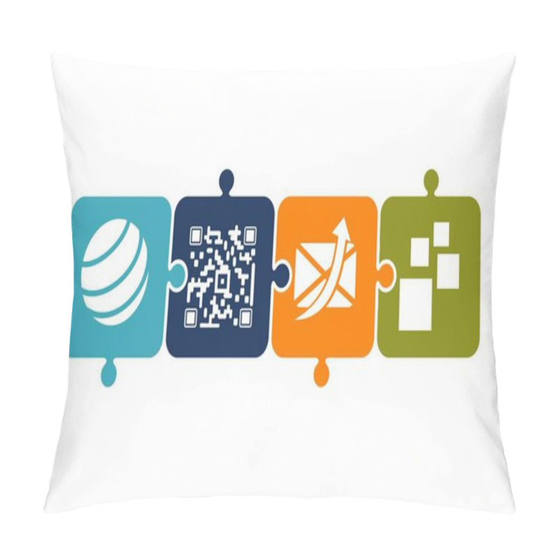 Personality  Mobility Solver Logo Design Template Vector Pillow Covers