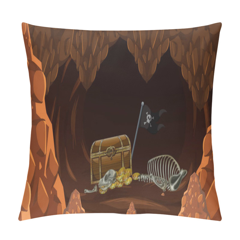 Personality  Inside The Mystery Cave And Treasure Pillow Covers