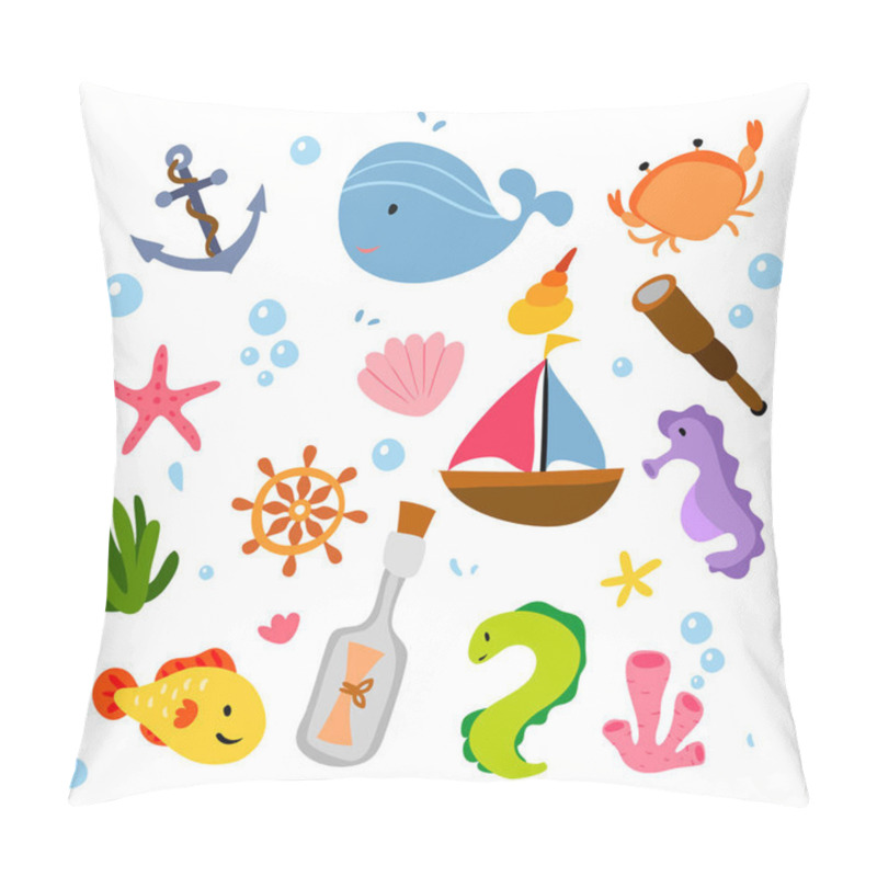 Personality  Ocean Animals Collection Design Pillow Covers