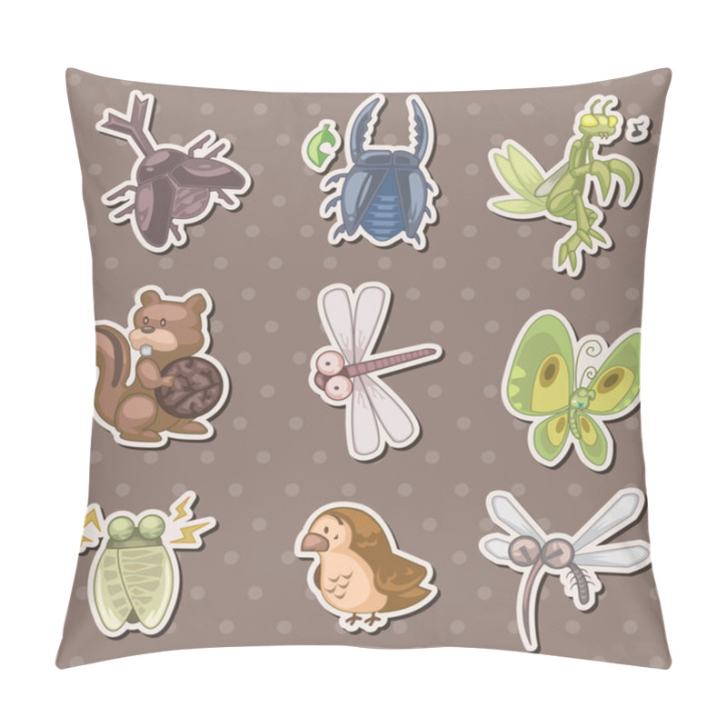 Personality  Summer Animal Stickers Pillow Covers