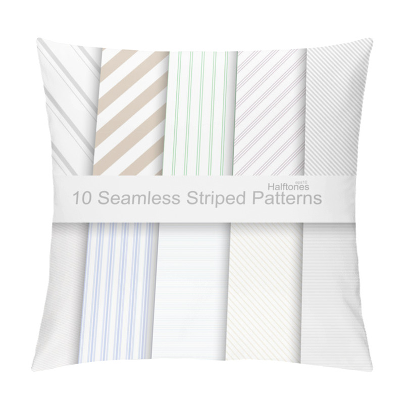 Personality  10 Seamless Striped Patterns Pillow Covers