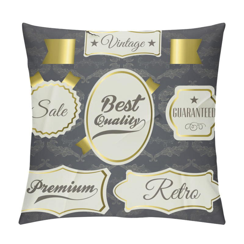 Personality  Set Of Vector Labels Pillow Covers