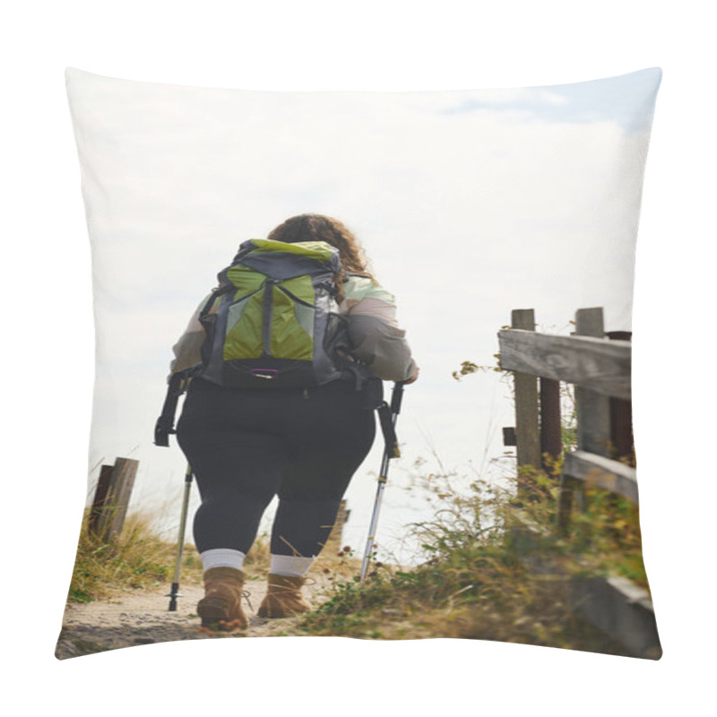 Personality  A Confident Woman Explores A Vibrant Field, Enjoying The Warmth Of The Sun And Natures Wonders. Pillow Covers