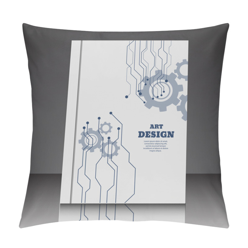 Personality  Abstract  A4  Brochure Flyer Background Eps10 Vector Illustratio Pillow Covers