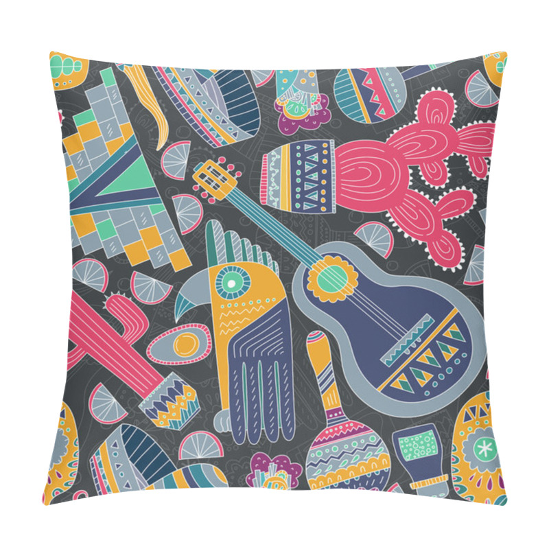 Personality  Mexico Seamless Pattern Pillow Covers