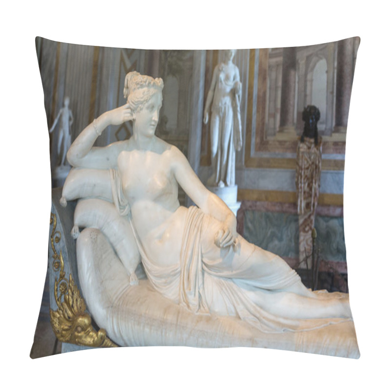 Personality  Statue Pauline Bonaparte By Antonio Canova In  Galleria Borghese, Rome, Italy Pillow Covers