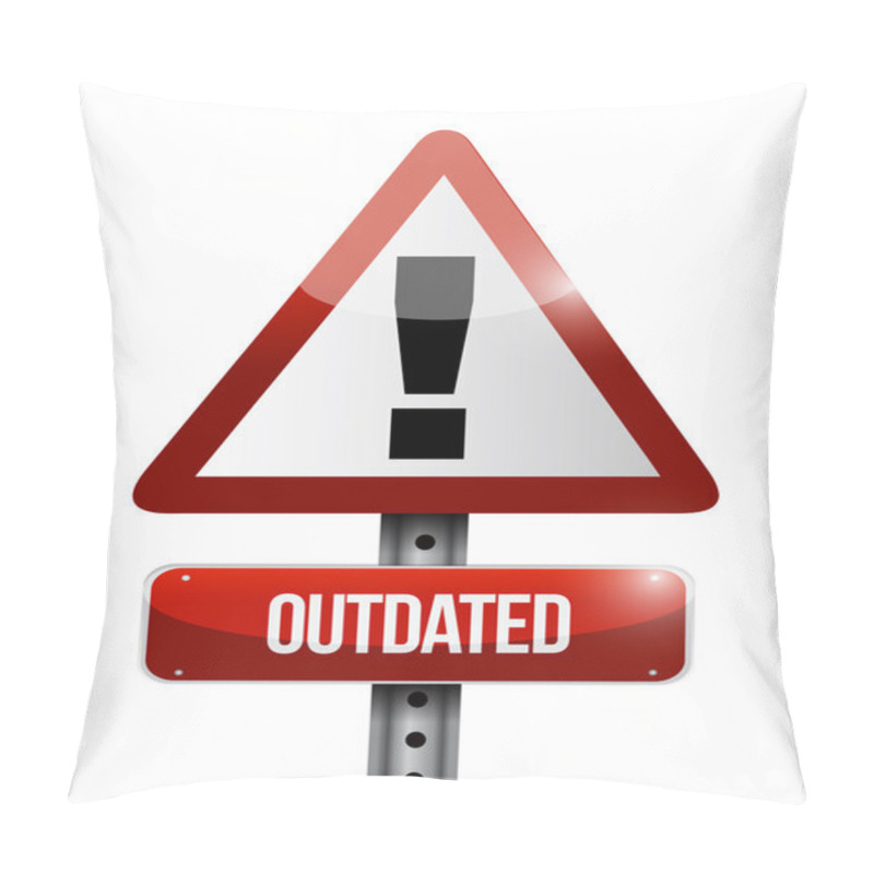 Personality  Outdated Warning Road Sign Illustration Design Pillow Covers