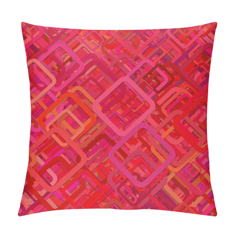 Personality  Red Seamless Abstract Geometric Square Pattern Background - Vector Illustration From Diagonal Squares Pillow Covers