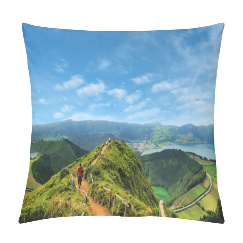 Personality  Walking Path Leading To A View On The Lakes Of Sete Cidades, Azo Pillow Covers