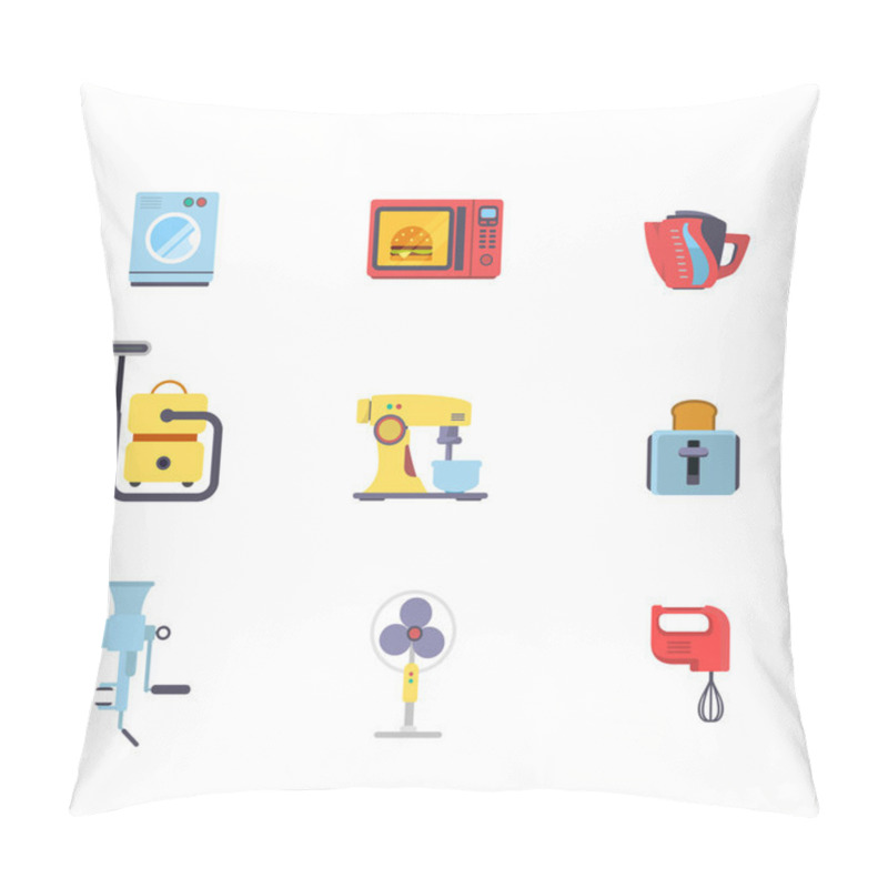 Personality  Kitchenware  Electronics  Icons Set. Pillow Covers