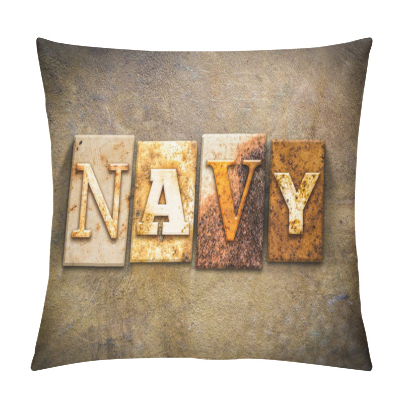 Personality  Navy Concept Letterpress Leather Theme Pillow Covers