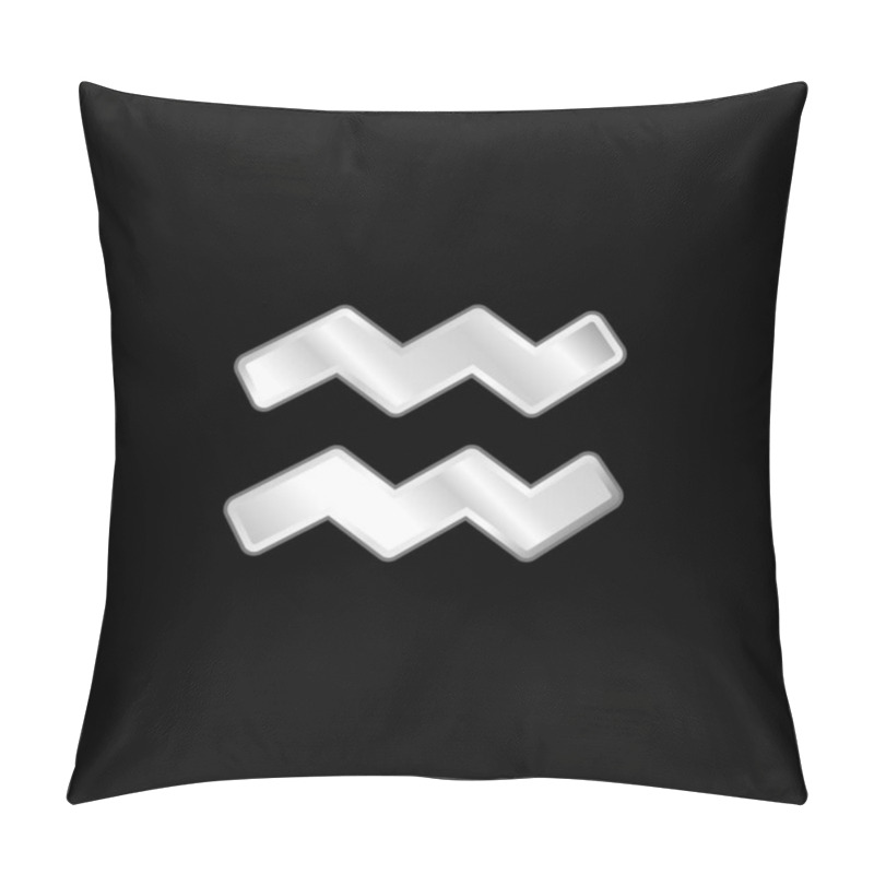 Personality  Aquarius Silver Plated Metallic Icon Pillow Covers