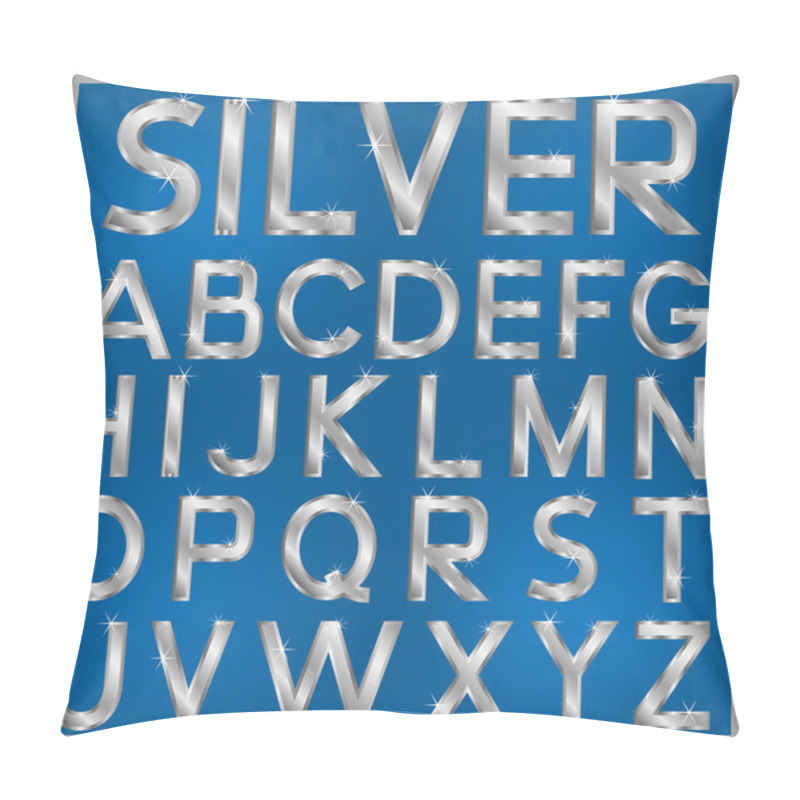 Personality  Silver Font Pillow Covers