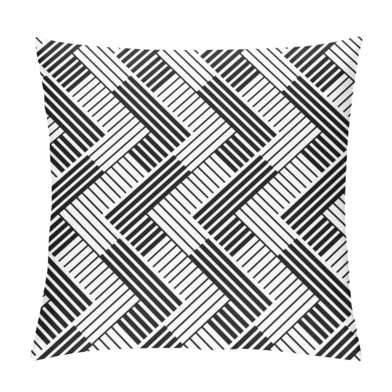 Personality  Pattern With Line Black And White Pillow Covers