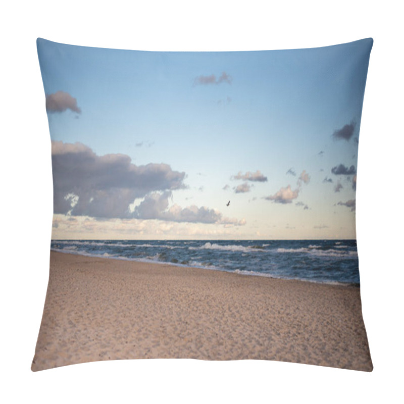 Personality  The Coastline Of The Baltic Sea In Northern Poland Features Stunning Sandy Beaches, Picturesque Dunes, And Lush Greenery, Offering A Serene Escape For Nature Lovers And Beachgoers. Pillow Covers