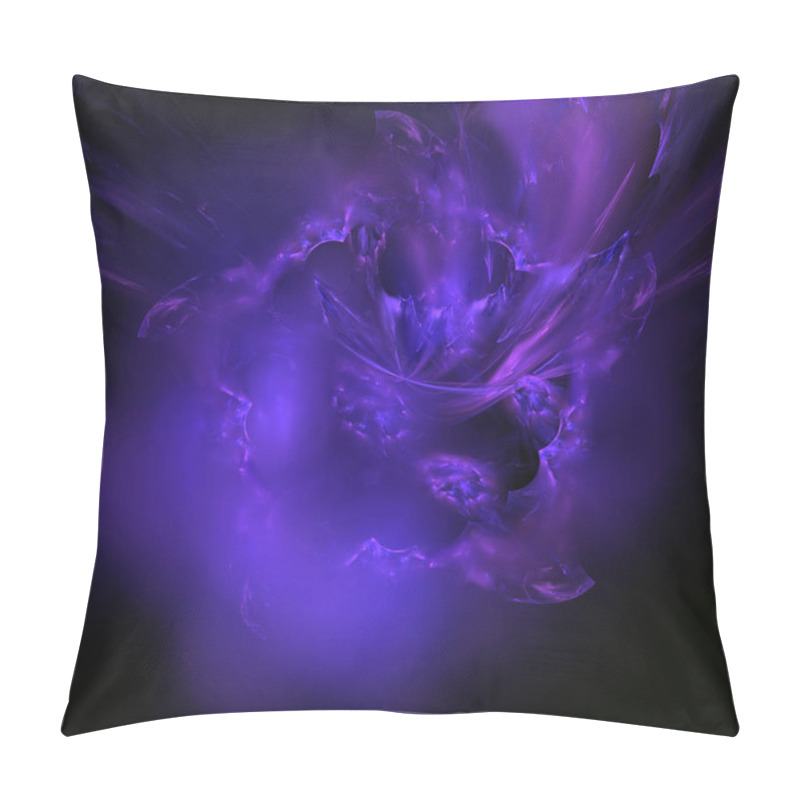 Personality  White Purple Blured Fractal Background. Fantasy Fractal Texture. Digital Art. 3D Rendering. Computer Generated Image Pillow Covers