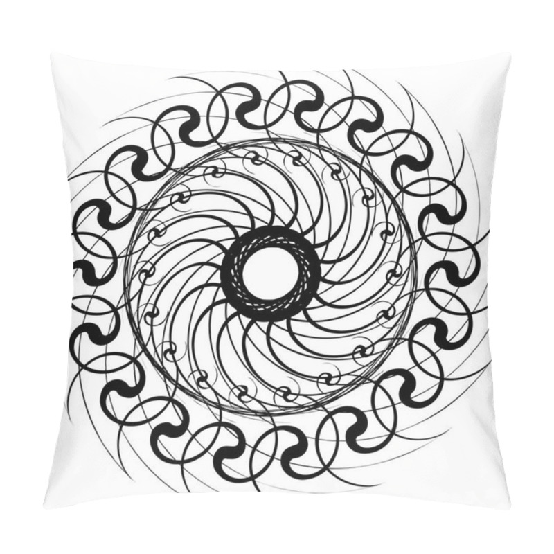 Personality  Circular Geometric Motif.  Pillow Covers