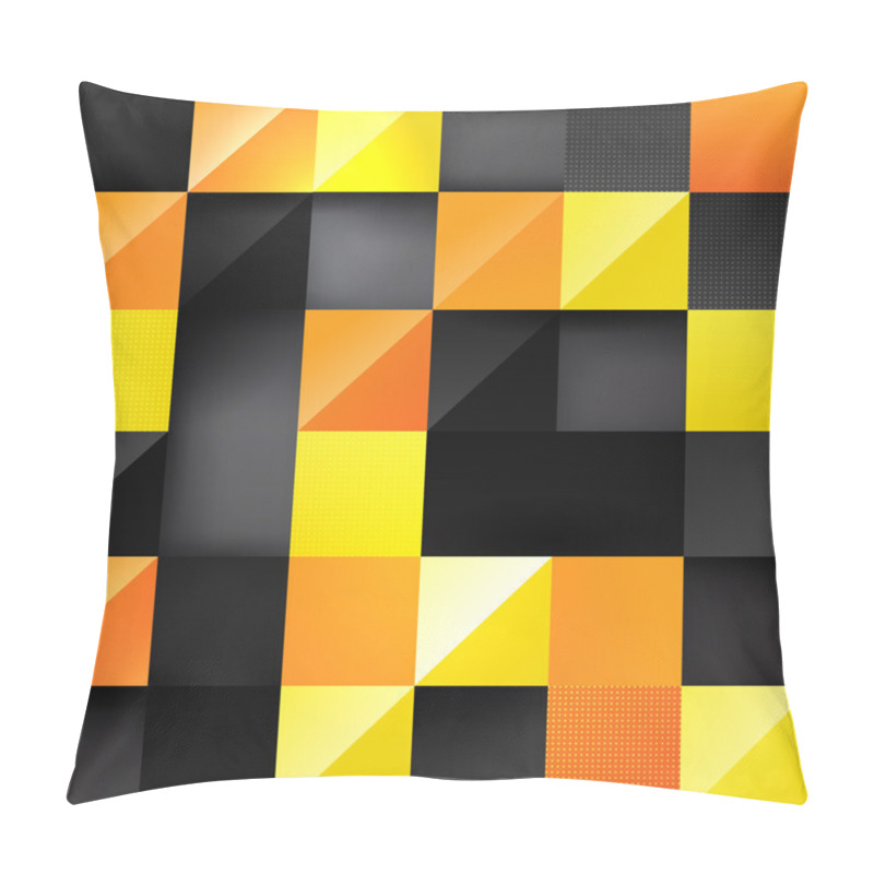 Personality  Yellow Square Background Pillow Covers