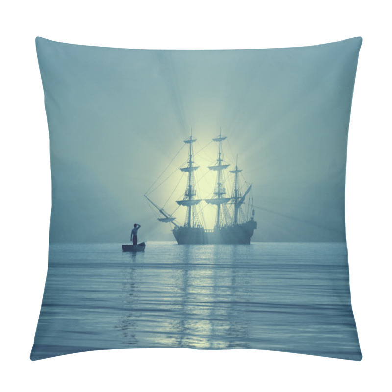 Personality  Ancient Vessel In Gulf Pillow Covers