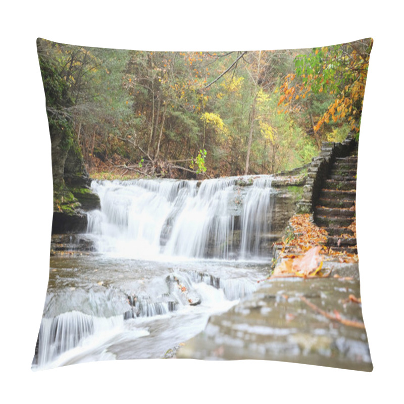 Personality  Autumn Scene Of Waterfalls Pillow Covers