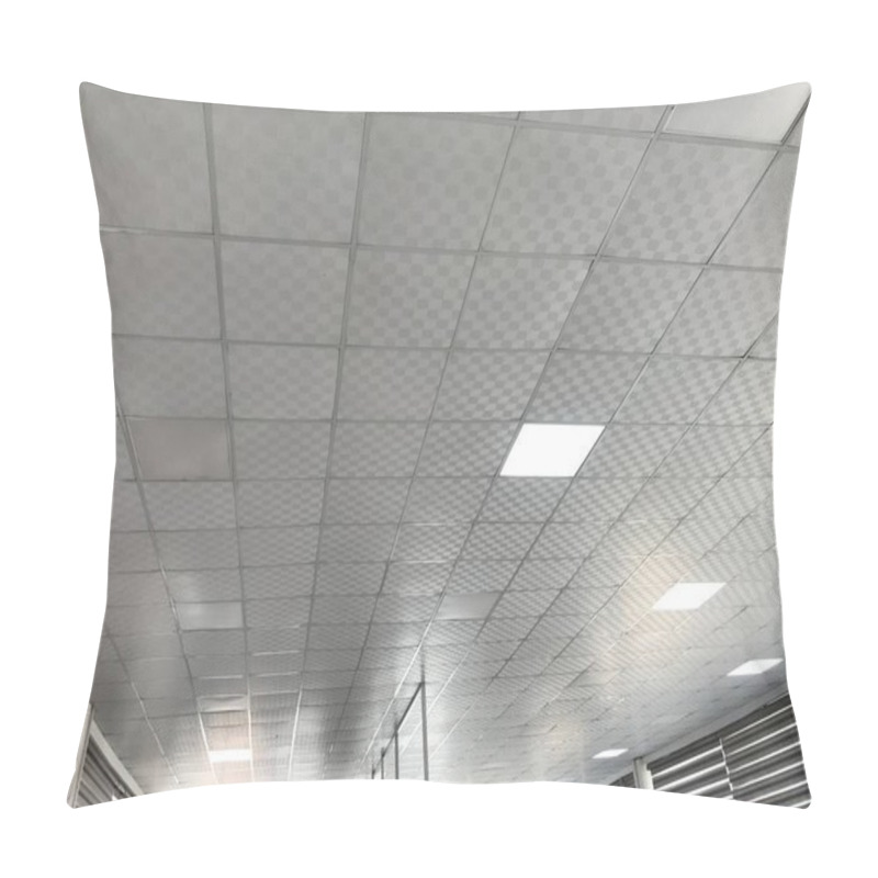 Personality  Suspended False Ceiling Interiors Design For An Large Open Area Office Building For An Workstation Pillow Covers