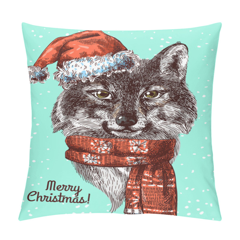 Personality  Merry Christmas Postcard Pillow Covers