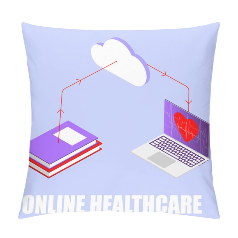 Personality  Medical Data Is Stored In The Cloud. The Concept Of Online Medical Research. Pillow Covers