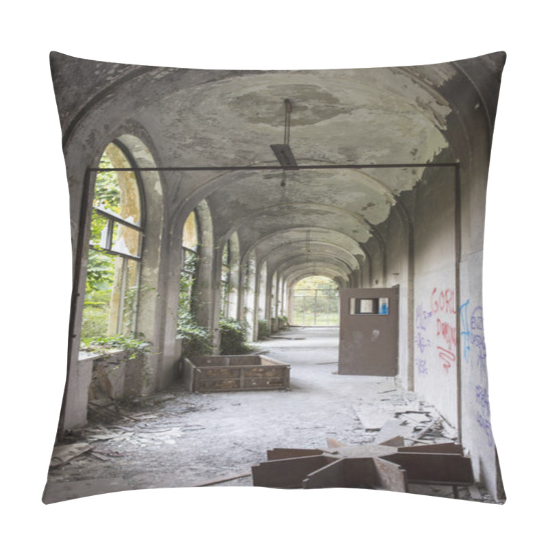 Personality  Abandoned Hospital Building Called Mombello Pillow Covers