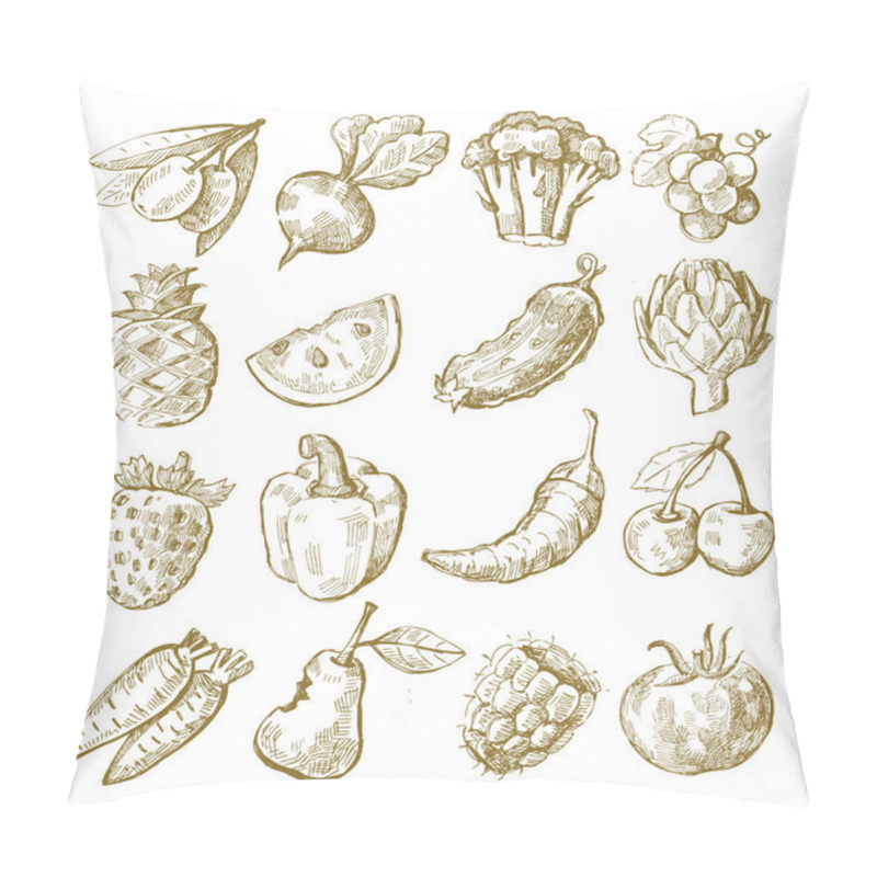 Personality  Hand Draw Fruit And Vegetable Pillow Covers