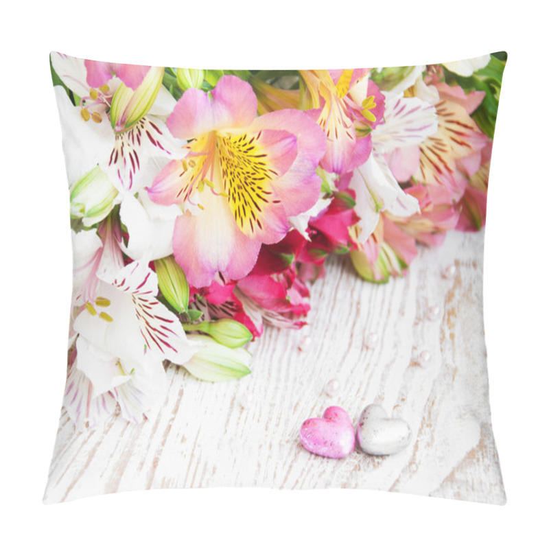 Personality  Bouquet Of Alstroemeria Flowers Pillow Covers