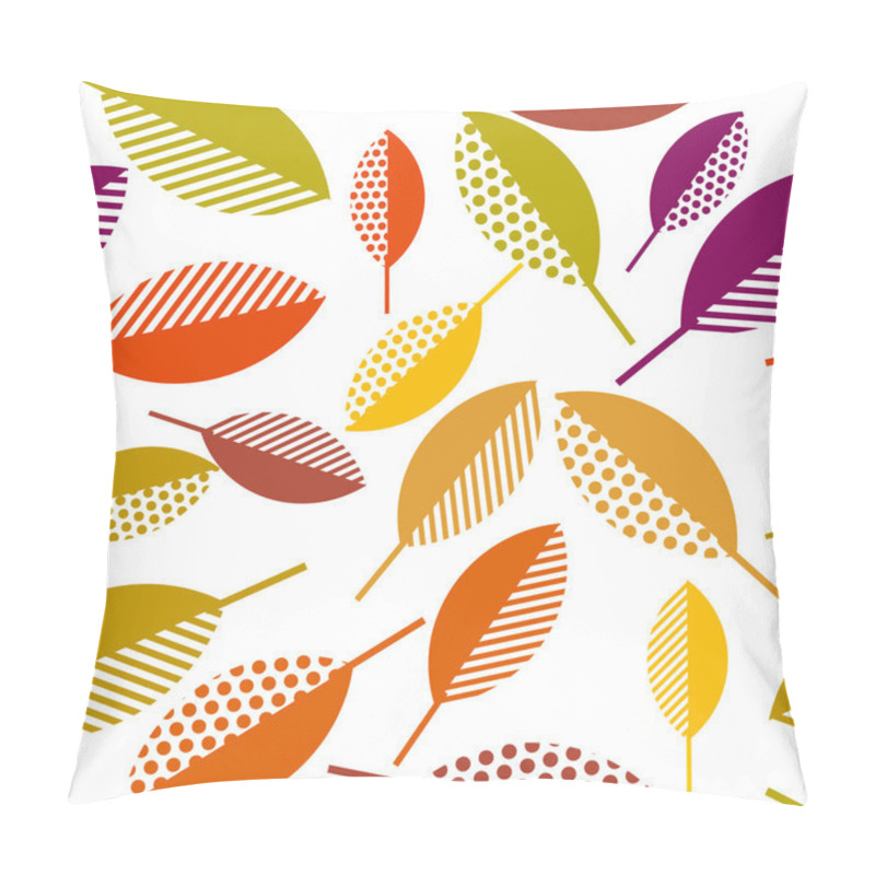 Personality  Autumn Leaves Vector Illustration Abstract. Seamless Pattern Wit Pillow Covers