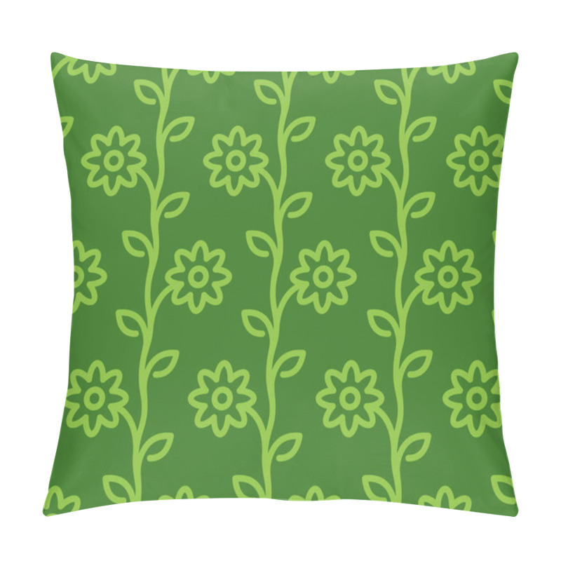 Personality  Flat Flower Seamless Pattern. Vector Flower Seamless Pattern In Flat Style. Pillow Covers