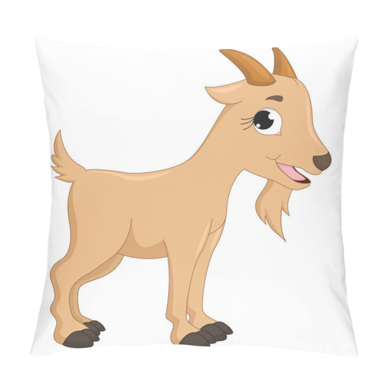 Personality  Vector Illustration Of Cartoon Goat Pillow Covers