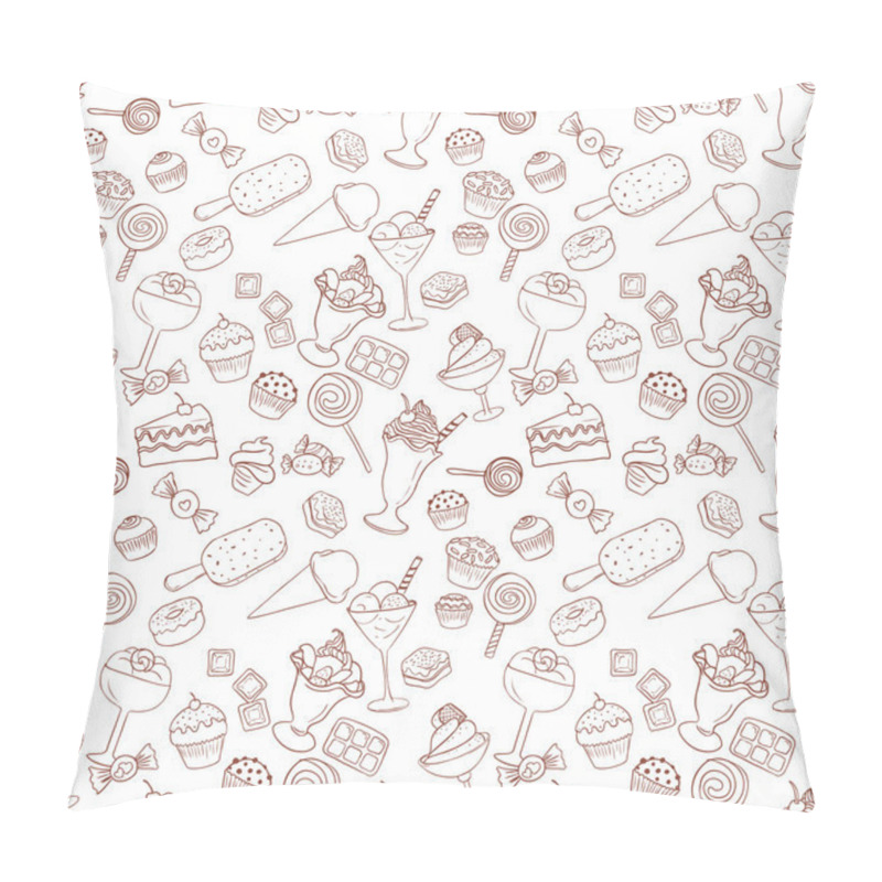 Personality  Seamless Pattern With Sweets Pillow Covers