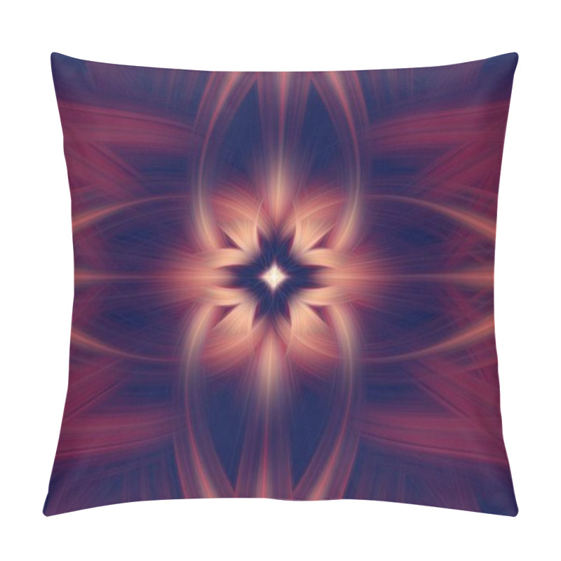 Personality  Art Illustration Brown Background Pattern Kaleidoscope Geometric. Motifs. Pillow Covers